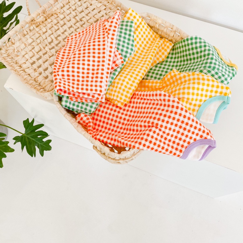 Bộ Đồ Dài Tay Kẻ Caro Cho Bé Hàng Quảng Châu Cao Cấp