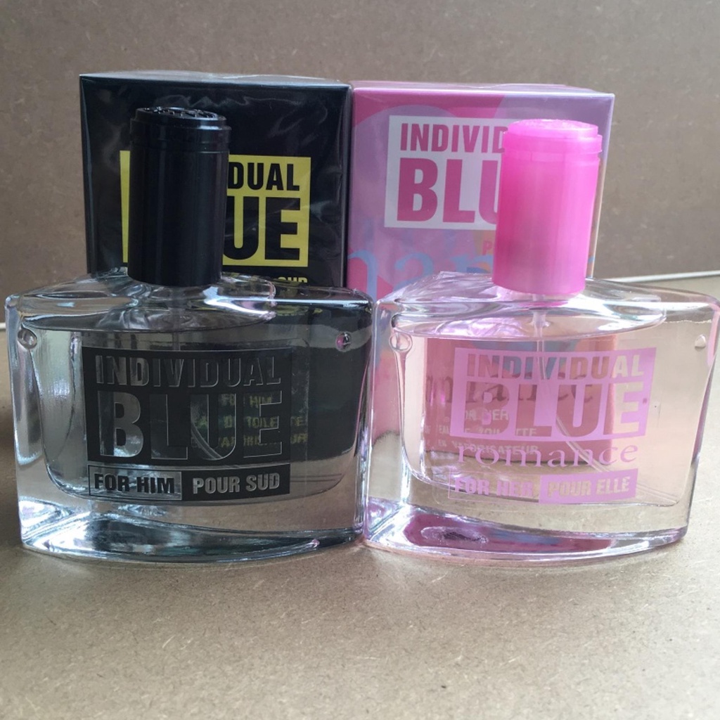 Bộ 2 Chai Nước Hoa Nam - Nữ - Blue Pour Sud (Xám Vàng) &  Blue Romance (Hồng) 50mlnước hoa