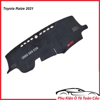 Thảm Taplo Xe Toyota Raize 2021 Mẫu Nhung Lông Cừu, Mặt Dưới có Chống Trượt