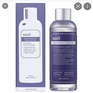 Toner Klairs 180ml (không mùi/ có mùi)