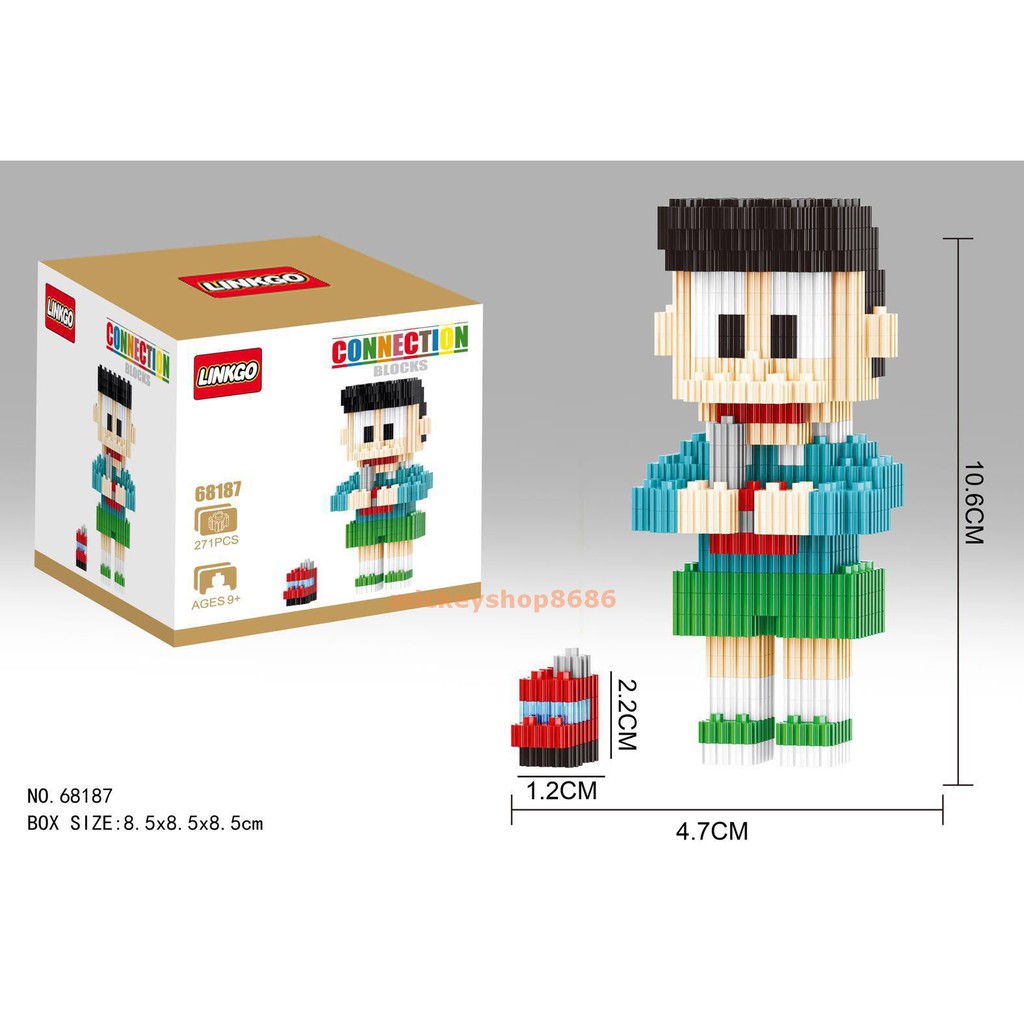 Lego nanoblock linkgou doremon nobita seko chaien suka doremi  Đồ chơi lắp ráp lego nano block  đô rê mon cho bé