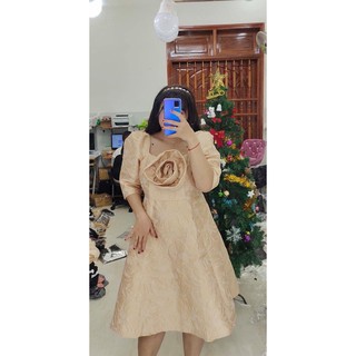 Đầm gấm hoa #bigsize 60kg đến 90kg