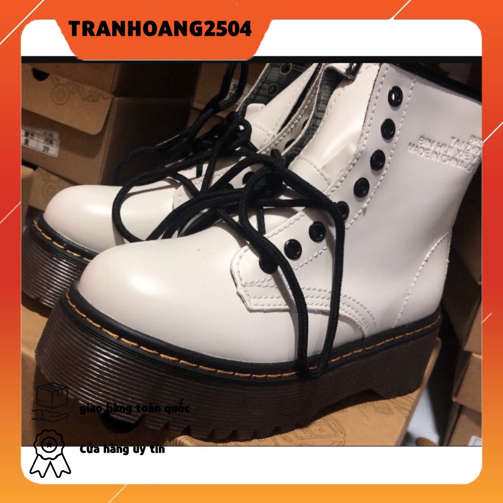 Giày Basic Boot Ulzzang DR Cao Cấp đế 5p sườn khoá zip CÓ DẬP CHỮ Ở CỔ