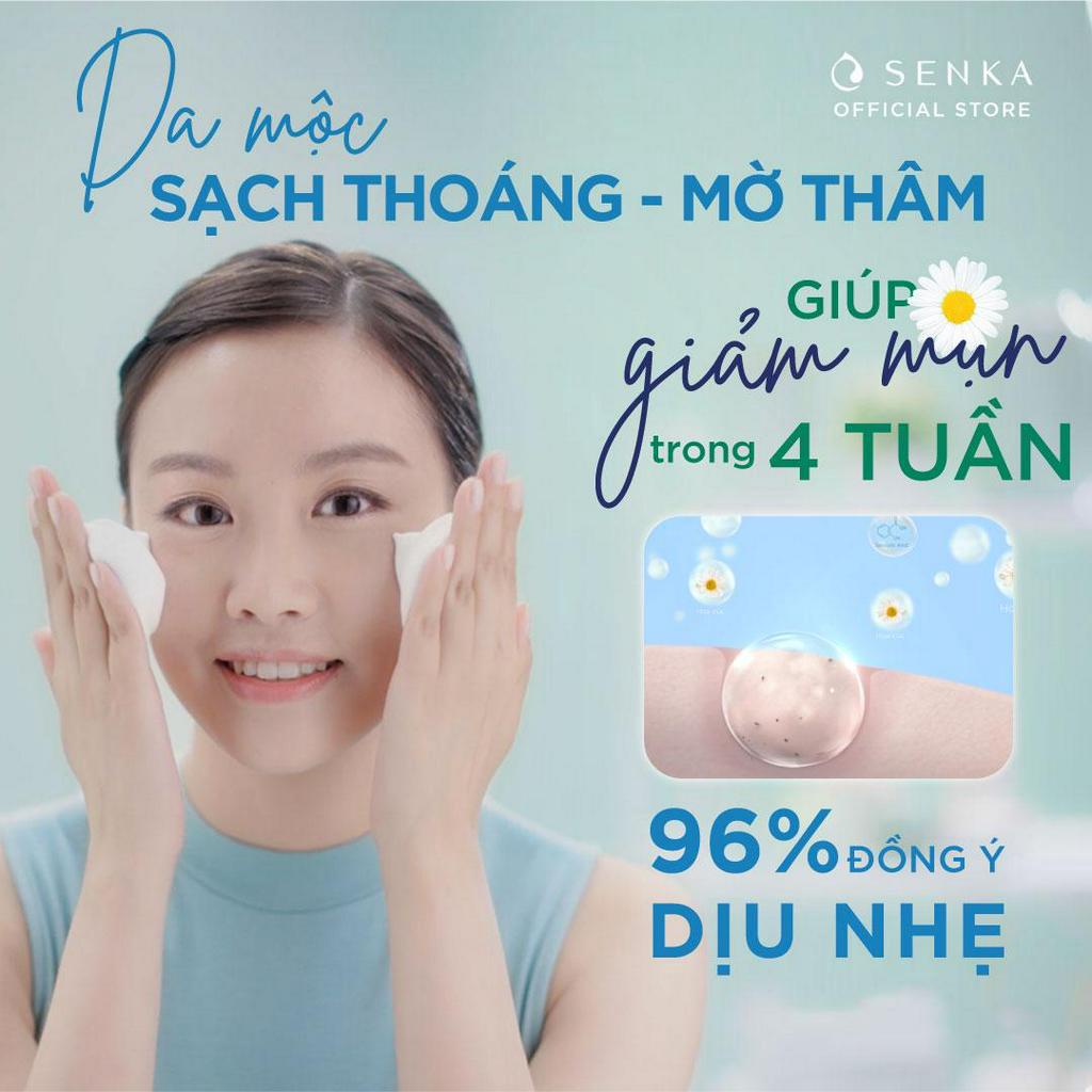 Bộ đôi làm sạch Nước tẩy trang White 230ml &amp; Sữa rửa mặt Senka Perfect Whip Acne 100g_95204