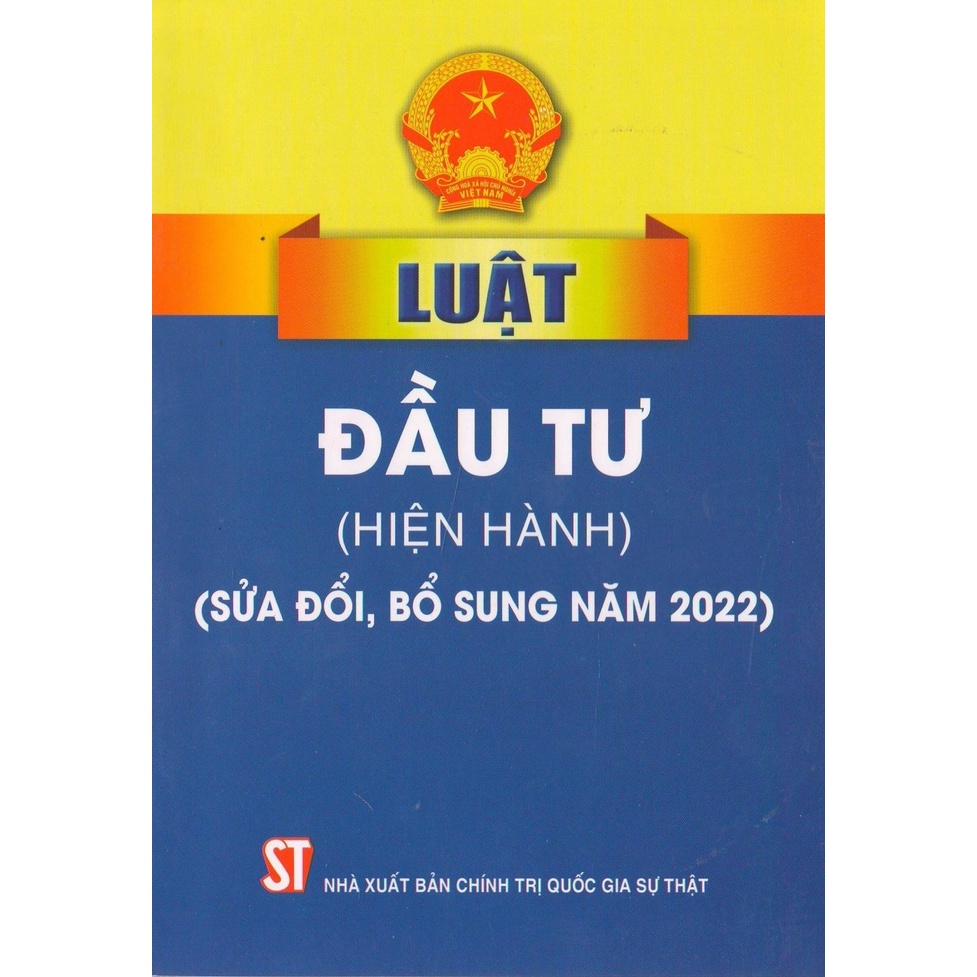 Sách Luật Đầu Tư   - NXB Chính Trị Quốc Gia Sự Thật