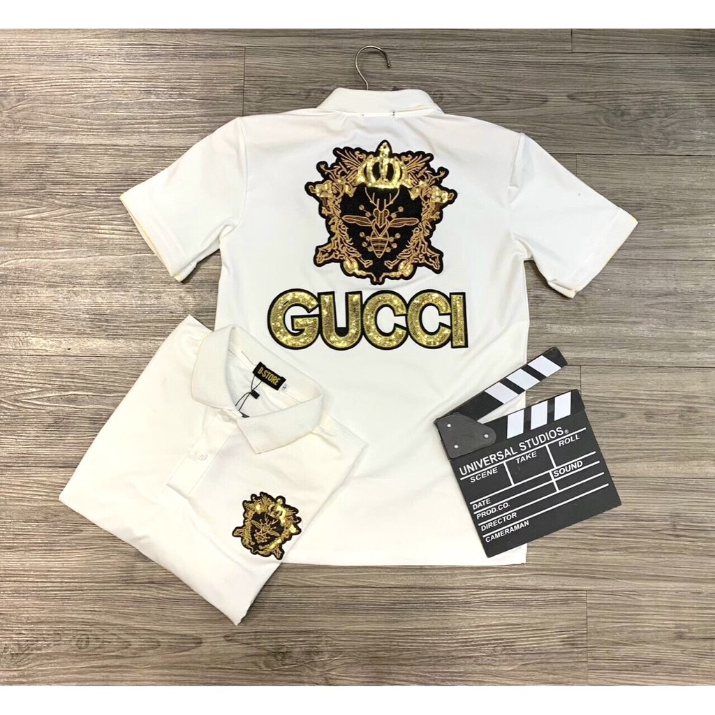 Áo thun nam đính đá thêu kim sa có cổ tay ngắn chất cotton (dainghia7993) | BigBuy360 - bigbuy360.vn