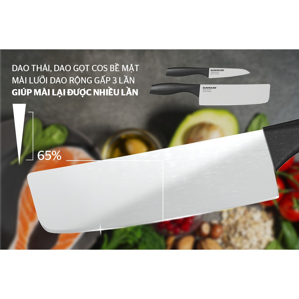 Bộ dao 3 chiếc Eco Family SUNHOUSE KS-KN3E2