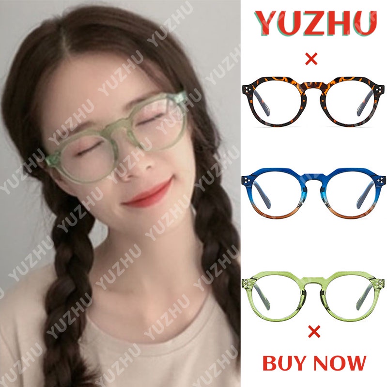 Kính gọng tròn chống tia sáng xanh thời trang retro cho nam nữ