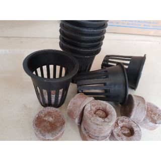 Combo 100 viên nén và 100 rọ thủy canh
