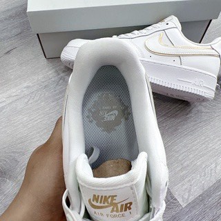 Giày thể thao AF1 Metallic gold Trắng Vệt Gold nam nữ hot trend 2022 tôn dáng hàng FullBoxBill