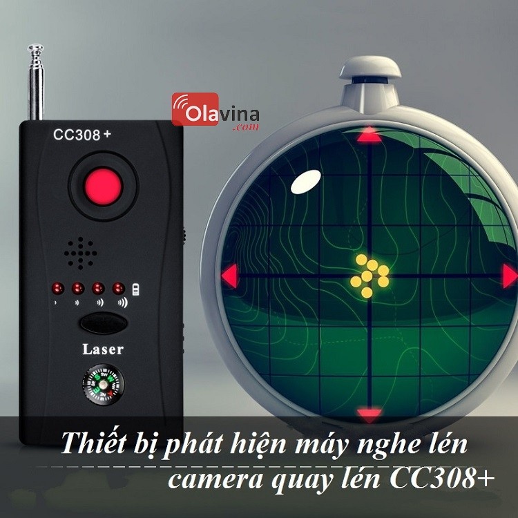 Thiết bị phát hiện máy nghe lén camera quay lén CC308+