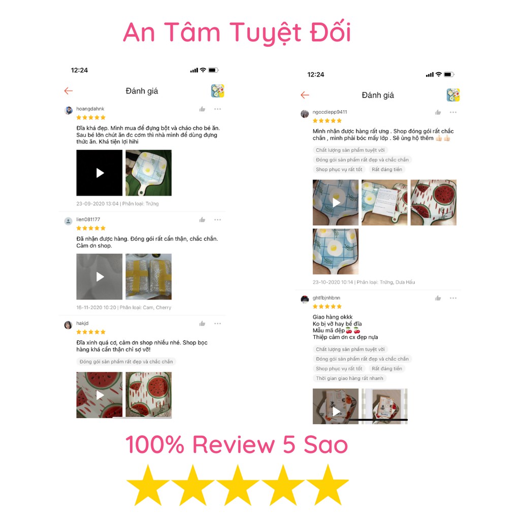 Đĩa Sứ Họa Tiết Đựng Hoa Quả Decor Trang Trí Bàn Ăn Có Tay Cầm - Kích Thước 22.5x16cm, Sâu Lòng 3.4cm - ẤM GIFT & DECOR | BigBuy360 - bigbuy360.vn