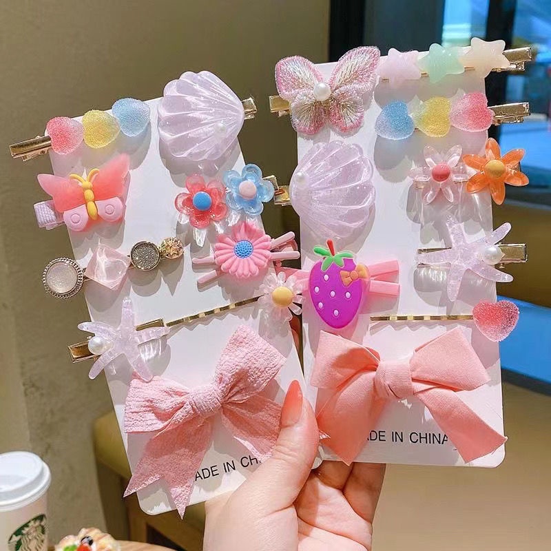 Kẹp Tóc Nơ Cỡ Nhỏ Không Gây Đau Kiểu Hàn Quốc Dễ Thương Cho Bé Gái