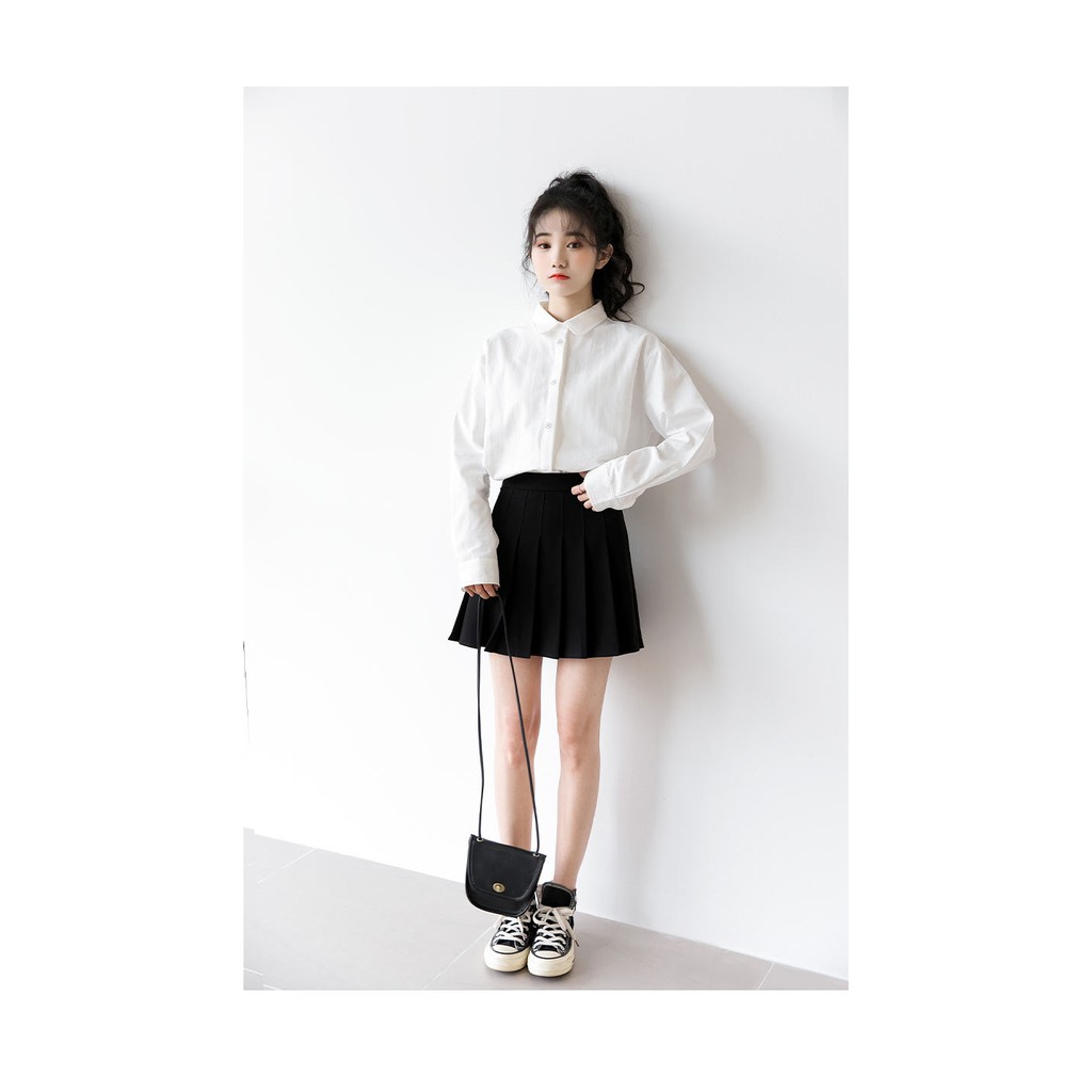 Sơ Mi Thêu Litter Duck Nẹp Giấu Khuy Xinh Xắn, Áo Công Sơ Quyên Fashion Trẻ Trung SMT002
