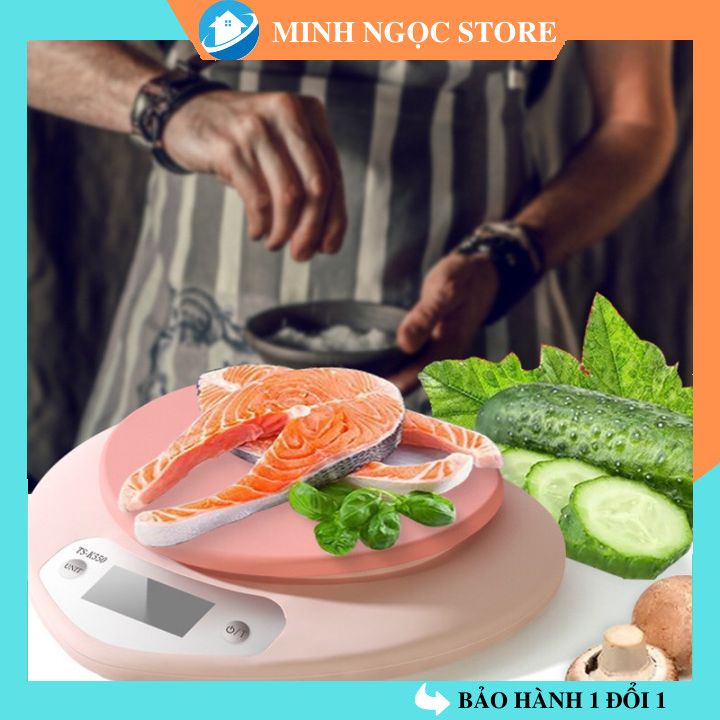 Cân tiểu ly điện tử cân chia thực phẩm hình trái tim mini 5kg màu hồng siêu xinh #hàng nội địa trung #