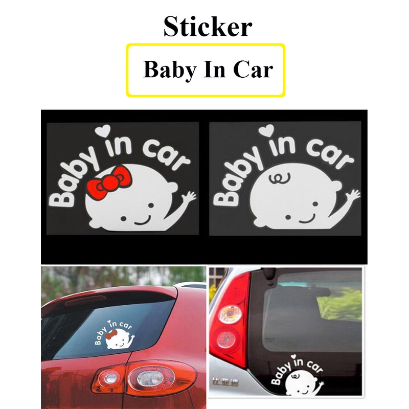 Miếng dán trang trí xe ô tô Baby in car - Sticker Baby In Car