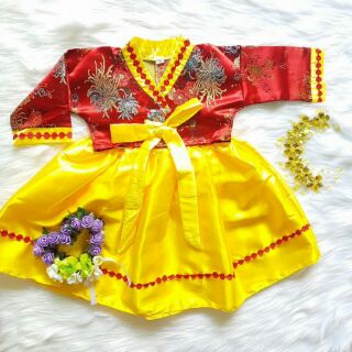 Combo 5 áo hanbok, bí nhật, áo dài váy ren và yếm đào cho bé