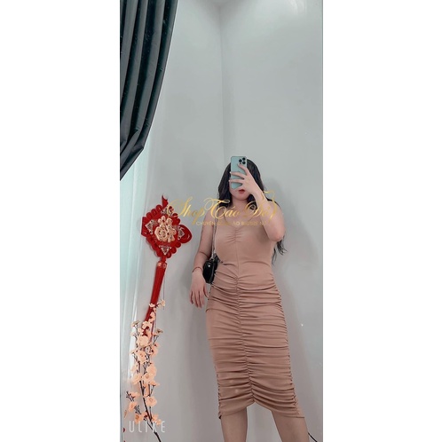 [Shop bigsize nữ 50kg-90kg] Đầm body sexy kèm khoát - Shop Táo Đỏ Bigsize