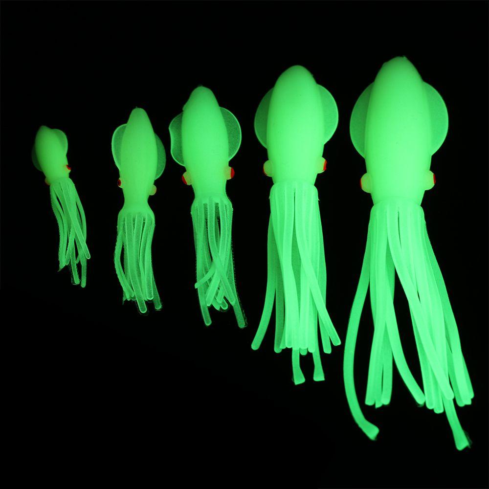 Bộ 5 Mồi Câu Cá Giả Hình Bạch Tuộc Bằng Silicone Mềm