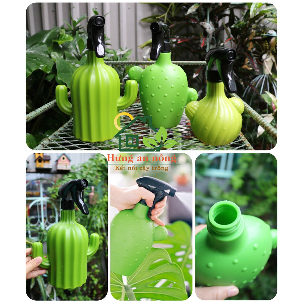 Bình cầm tay tưới cây hình xương rồng nhựa dầy cao cấp PP+PE 500ml/750ml/1000ml