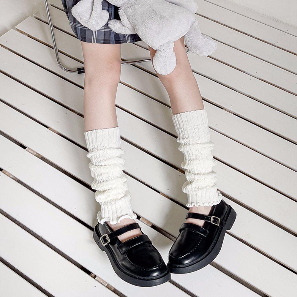 Vớ Dệt Kim Giữ Ấm Chân Co Giãn Màu Sắc Ngọt Ngào Phong Cách Lolita Nhật Bản Cho Nữ