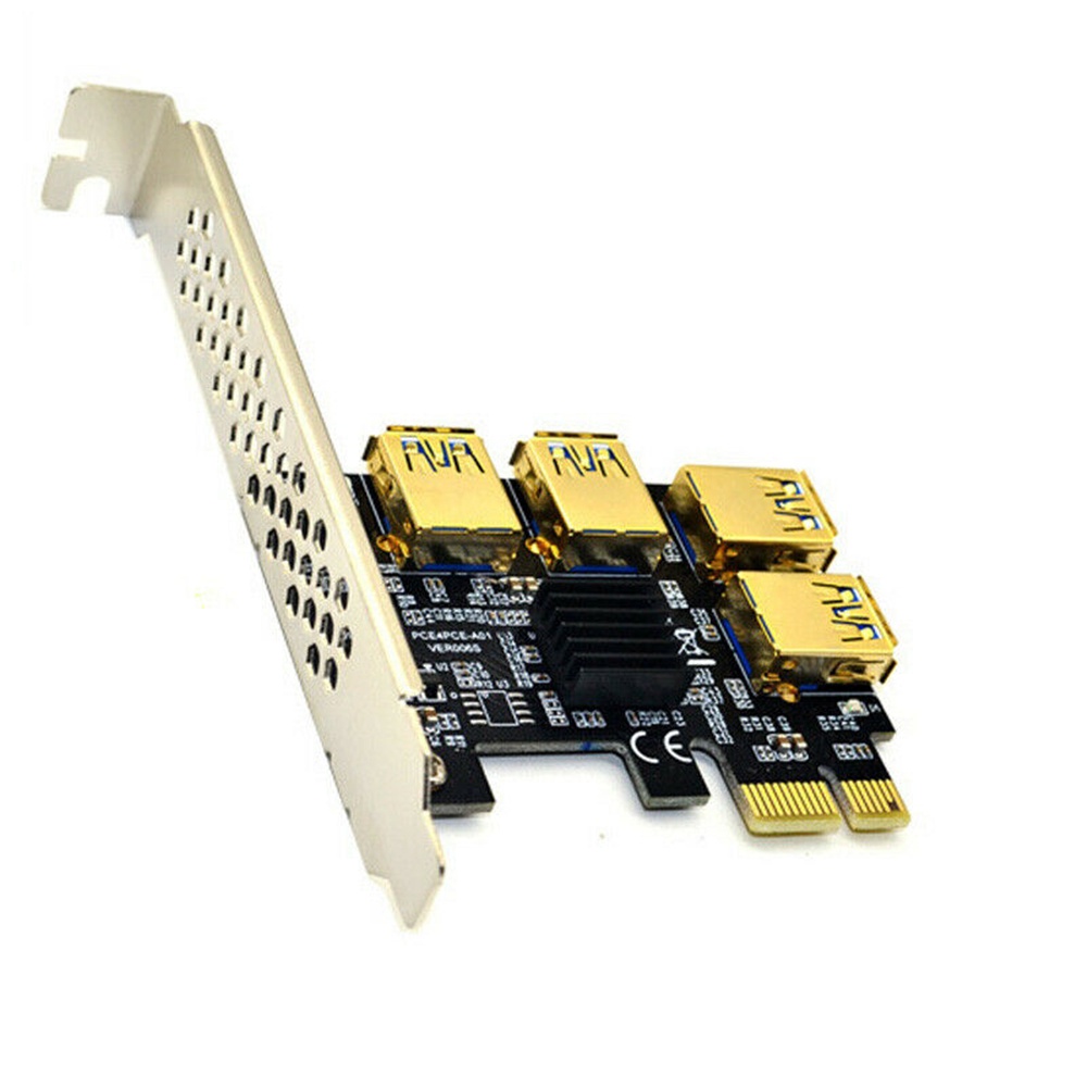 Aaron1 Card Mở Rộng 1 Sang 4 Usb Cho Bitcoin Mining Miner Pci Express Riser Card Btc Usb 3.0 Card Pci-E 1x Sang 16xie Pci-E Multiplier | WebRaoVat - webraovat.net.vn