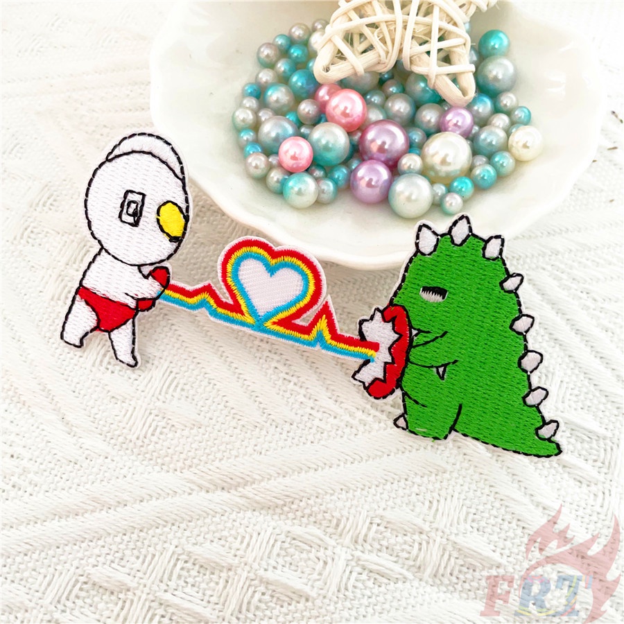 ☸ Miếng Dán Ủi Hình Quái Vật Hoạt Hình Dễ Thương ☸ 1 Sticker Ủi Thêu Hình Huy Hiệu