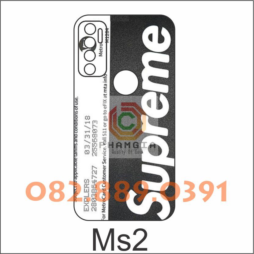 Ốp lưng Vmart Live 4 dẻo đen có viền bảo vệ cam in hình supreme