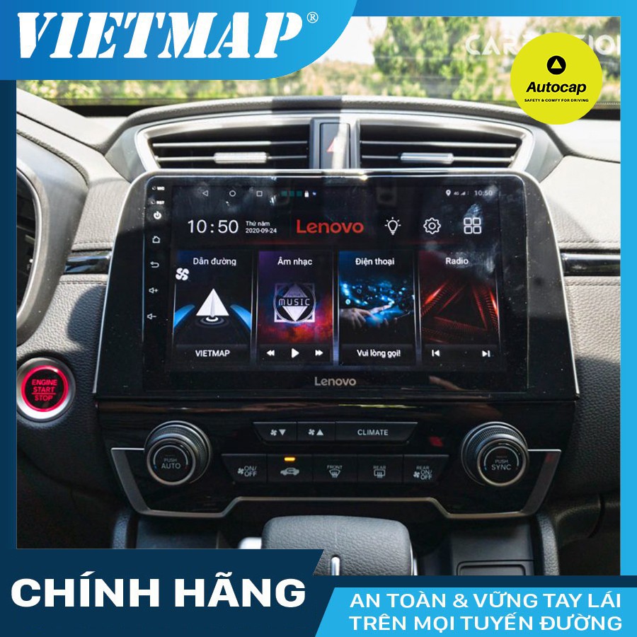 Màn hình DVD Android VIETMAP LENOVO D1 có Wifi GPS 4G tích hợp giải trí đa năng, có dẫn đường định vị xe từ xa