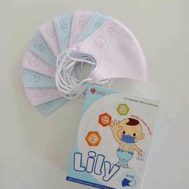 Khẩu trang Lily cho bé 10 cái/hộp | BigBuy360 - bigbuy360.vn