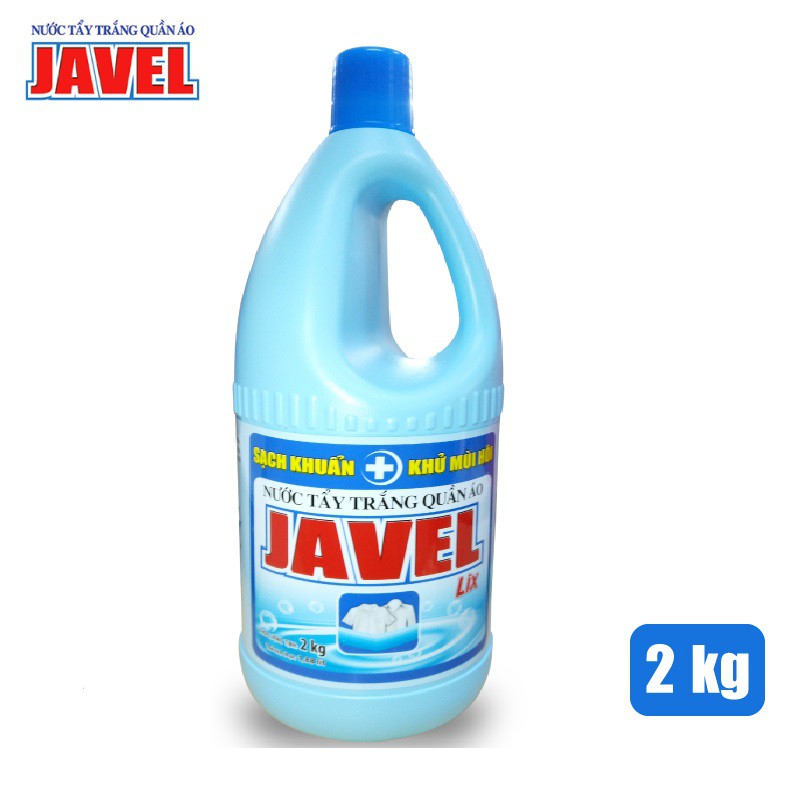 Nước tẩy trắng quần áo Javel Lix 2Kg - Sạch khuẩn, Khử mùi hôi - JL200