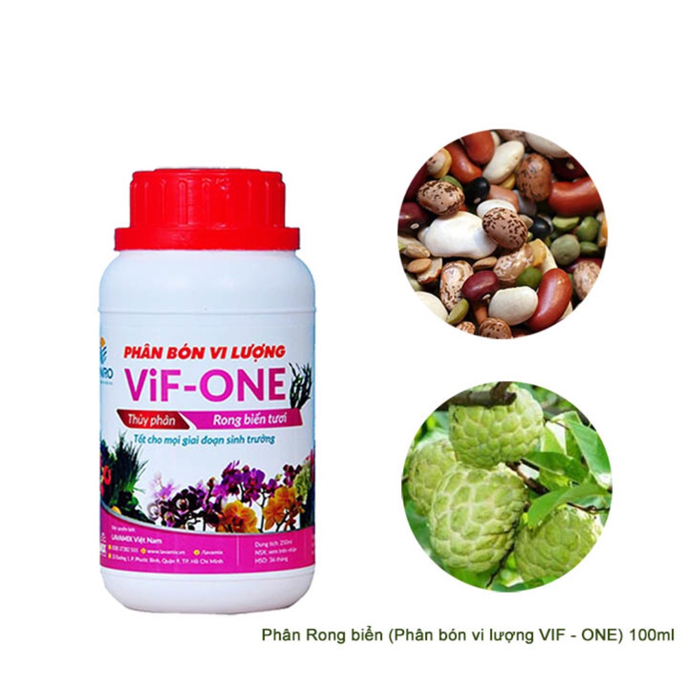 Phân Rong biển - Phân bón vi lượng VIF - ONE - 250ml - Kích rễ cực mạnh Đâm chồi, kéo đọt, dưỡng cây- giúp cây sinh trưở