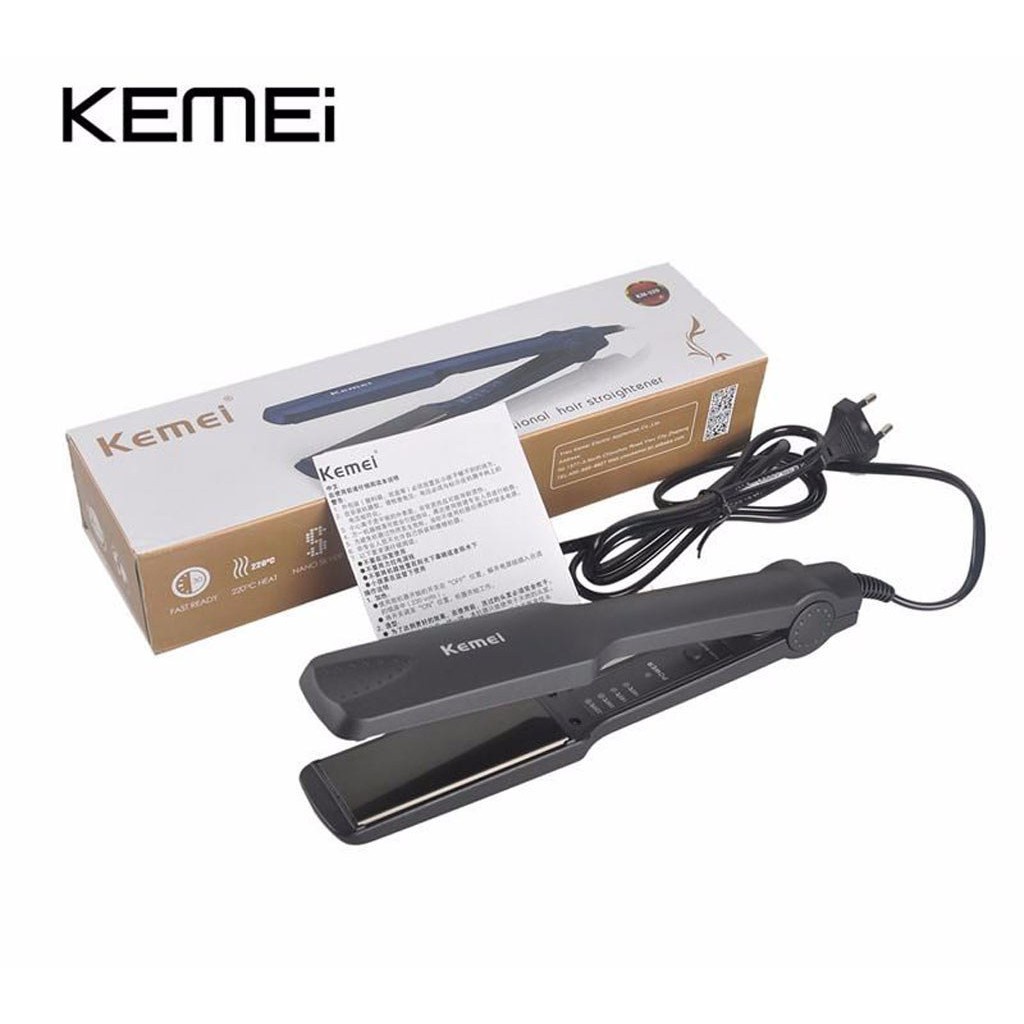 Máy Ép Tóc 4 Mức Chỉnh Nhiệt Kemei KM 329 chức năng: tạo kiểu tóc - là thẳng tóc - bảo hành 12 tháng