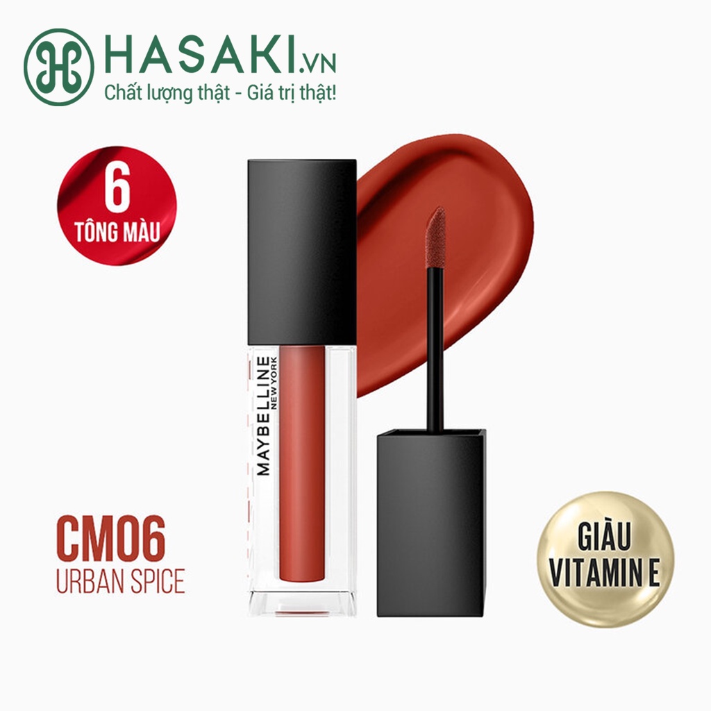 Son Kem Maybelline Mịn Lì Như Nhung CM06 Gạch Đun 6.4ml