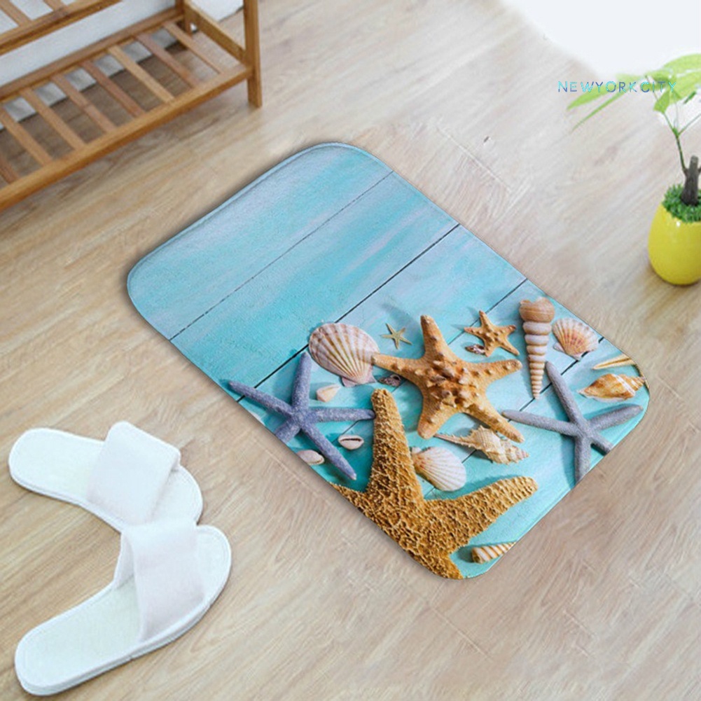 Thảm Lót Sàn Chống Trượt Hình Vỏ Sò Biển 40X60Cm