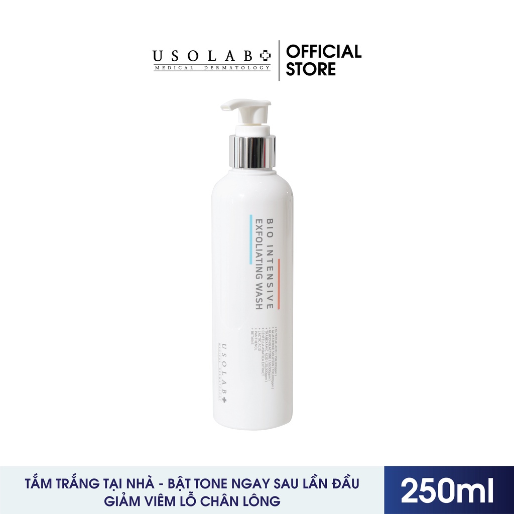 [Mã BMBAU300 giảm 7% đơn 499K] Sữa Tắm trắng tại nhà Bio Intensive Exfoliating Wash Usolab 250ml | BigBuy360 - bigbuy360.vn