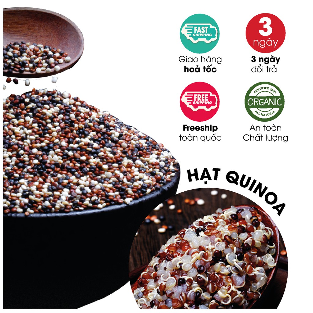 HẠT QUINOA DIÊM MẠCH TRẮNG ăn vặt healthy cho người ăn kiêng ăn chay mẹ bầu duy trì chế độ ăn lành mạnh tốt cho sức khỏe