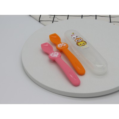 Edison- thìa ăn silicone Edison cho bé (Set 2 thìa Silicon Edison hình Thỏ- Cú mèo)