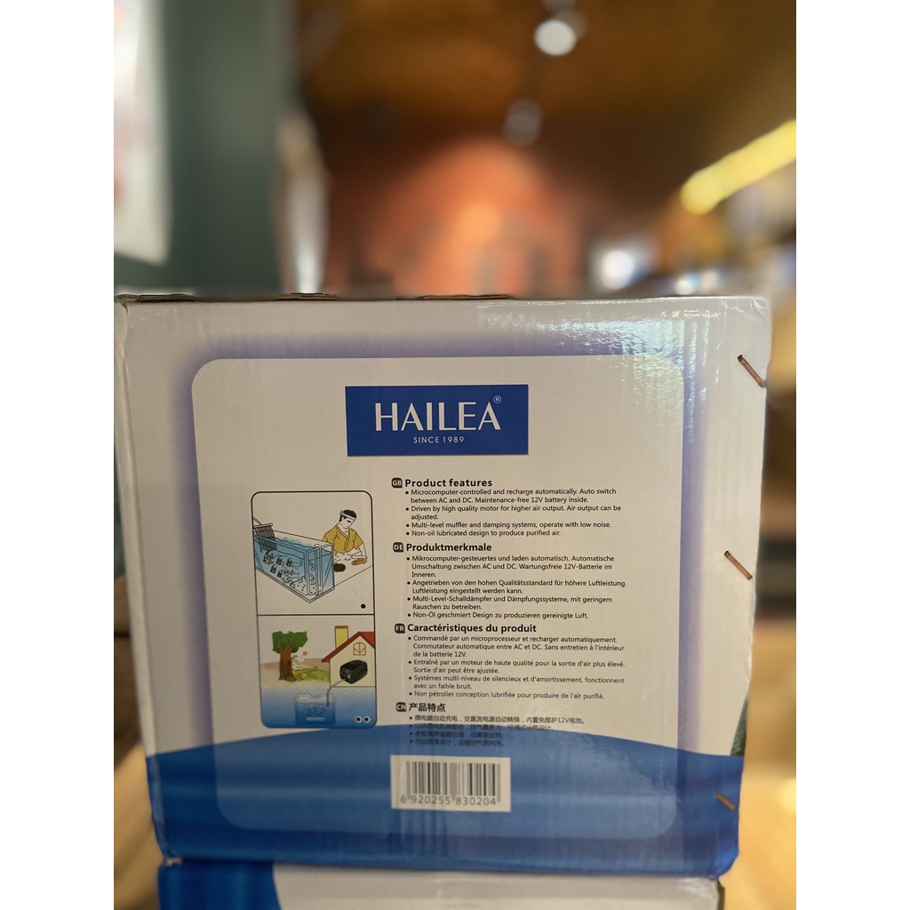 Máy sủi tích điện HAILEA, máy sủi cho hồ ao, hồ , bể cá cảnh hồ cá Koi, máy sủi tích điện đến