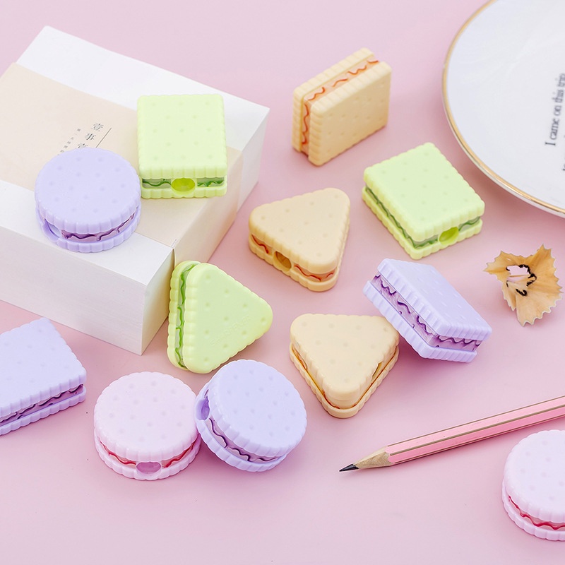 1 Dụng Cụ Gọt Bút Chì Hình Bánh Macaron Dễ Thương