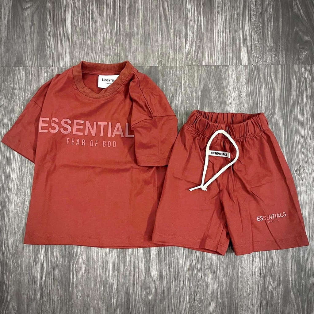 Bộ chữ essentials cotton nhiều mầu cho bé trai bé gái size nhỡ 14-30kg XHN890