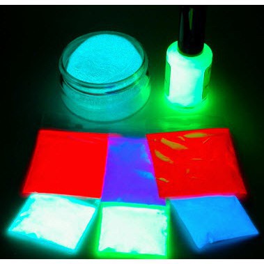 Bột dạ quang nguyên liệu trang trí nguyên liệu làm slime gói 5g-- rẻ lắm nè Pbán nghỉ