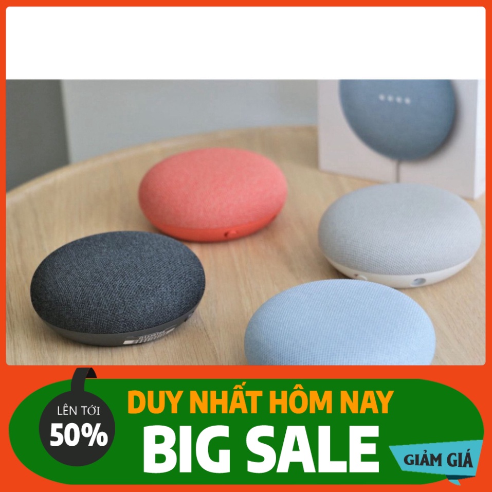 GIÁ THẤP NHẤT BH 12th Loa thông minh Google Nest Mini - Google Home mini Gen 2 tích hợp trợ lý ảo, chính hãng, nguyên se