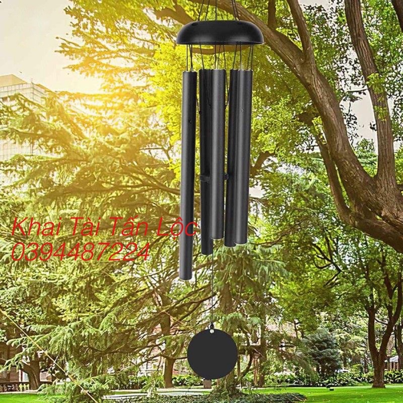 Chuông gió nhạc thiền Ngũ Phúc phong thủy hoá sát chiêu tài