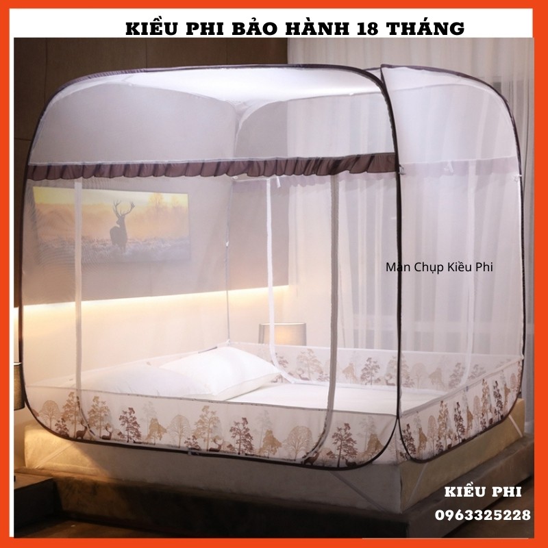 Màn chụp tự bung gấp gọn Kiều Phi - Mẫu mùng chụp đỉnh vuông thông minh 1m2 1m6 1m8 2m2 siêu bền