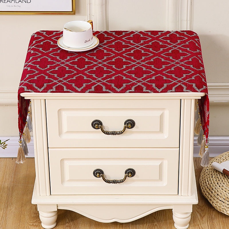 Vỏ Bọc Đệm Đầu Giường Mềm Mại Chống Bụi Không Wastika℗Khăn Trải Bàn Vải chenille Đơn Giản Chống Bụi Phong Cách Châu Âu Ốp