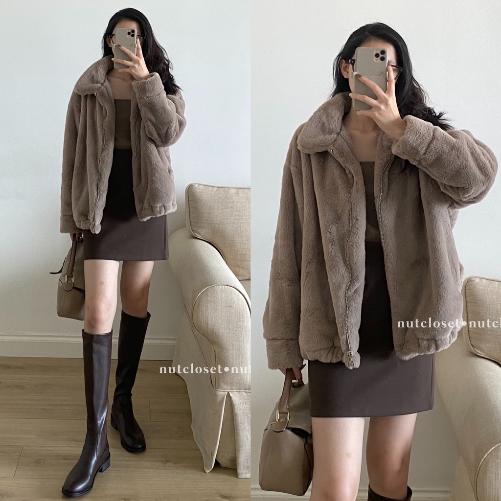 [Mã 2611THTRANG100K hoàn 10% xu đơn 99K] Áo khoác lông trơn _ A0306 | BigBuy360 - bigbuy360.vn