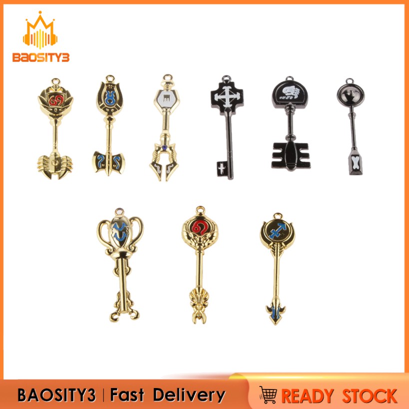 Bộ 18 mặt chìa khóa + 1 sợi dây chuyền phong cách truyện Fairy Tail