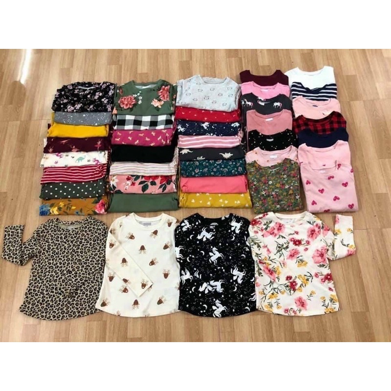 Set 5 Áo OLDNAVY cho bé trai bé gái cotton dài tay