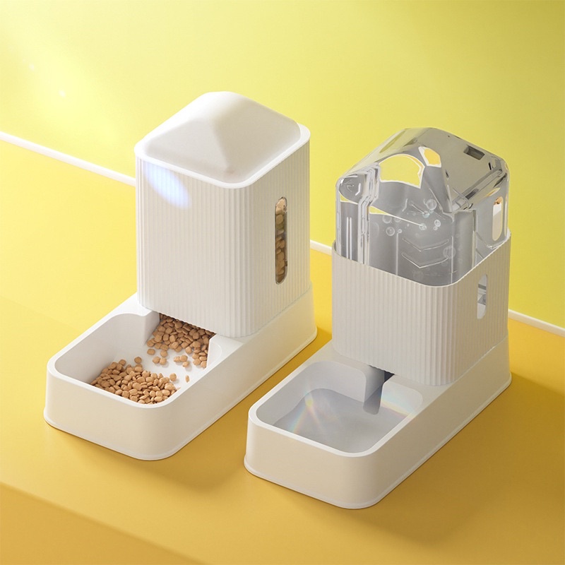 COMBO BỘ ĐỒ ĂN THỨC UỐNG TỰ ĐỘNG CHO THÚ CƯNG CHÓ MÈO - KHAY, CHÉN, BÁT ĂN UỐNG TỰ ĐỘNG SIÊU TO KHỔNG LỒ 3.5L